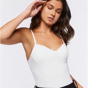 Forever21 Ponte Knit Hook-Eye Bustier Cami XS
